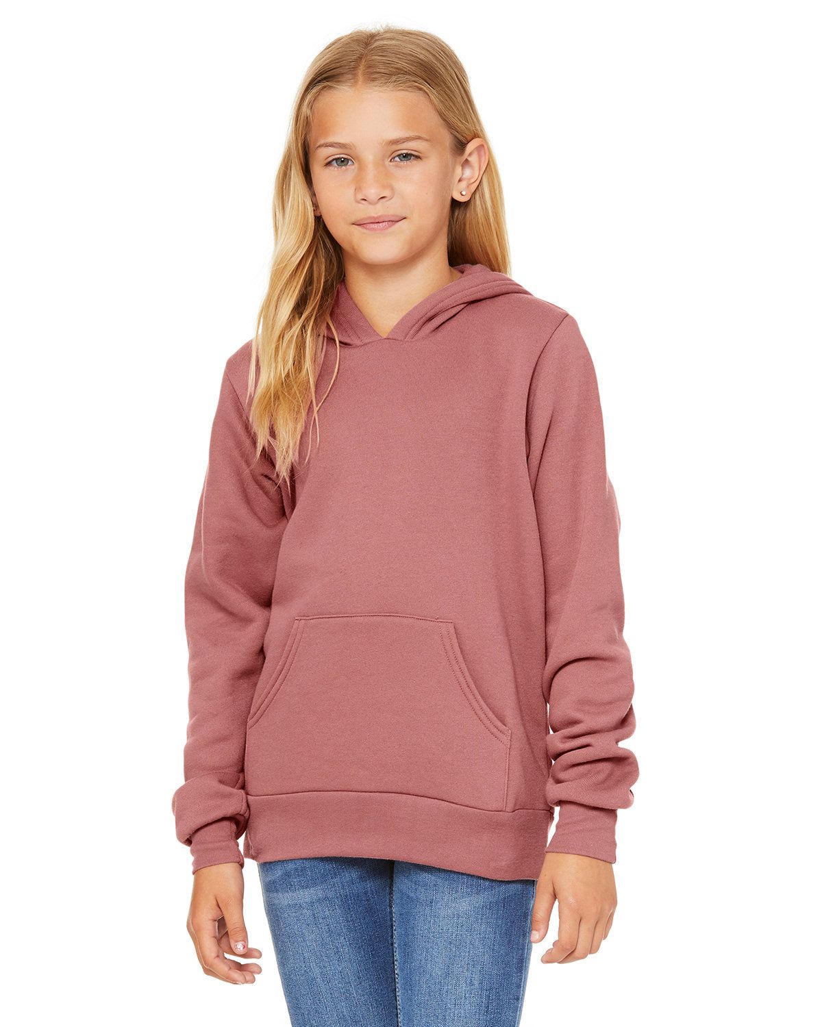 Size Chart for Bella + Canvas 3719Y Youth Sponge Fleece Pullover Hooded ...