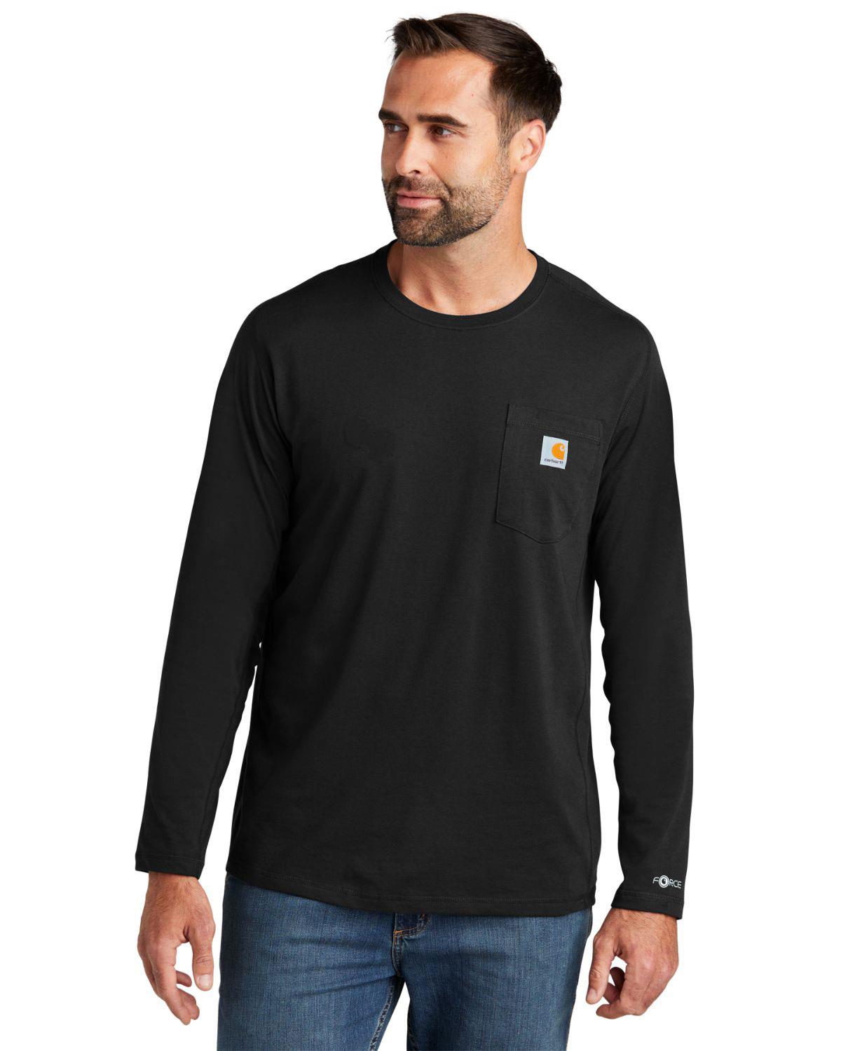 Size Chart for Carhartt CT104617 Force Long Sleeve Pocket T-Shirt ...