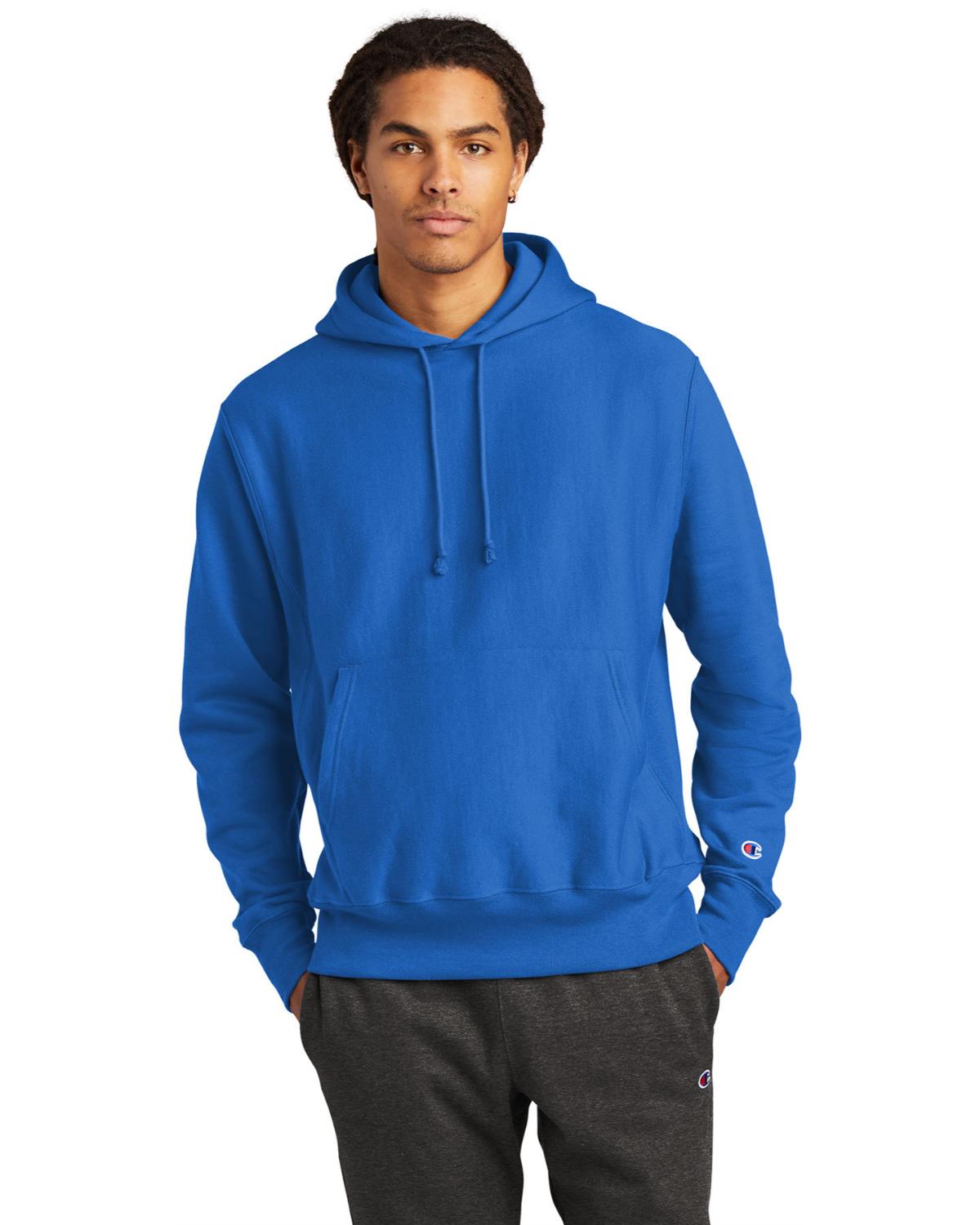 Size Chart for Champion S101 Reverse Weave Hooded Sweatshirt