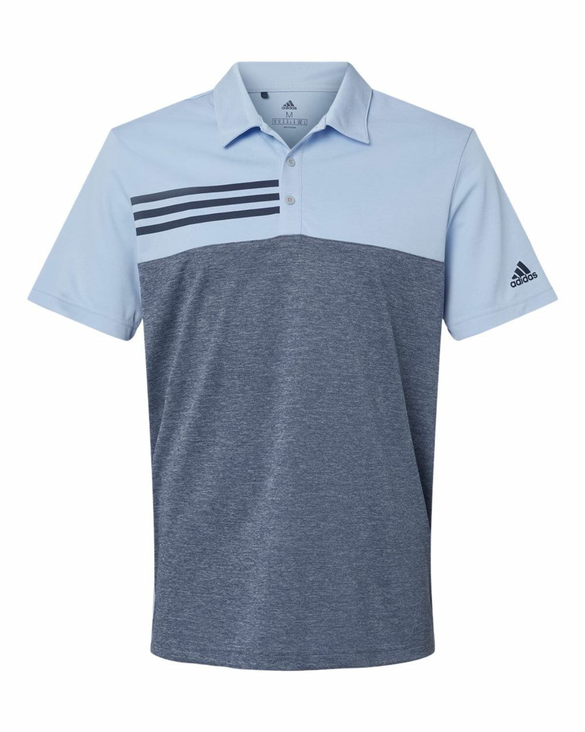 Custom Golf A508 Heathered Colorblock 3-Stripes Polo Apparel | promotional Product |Team