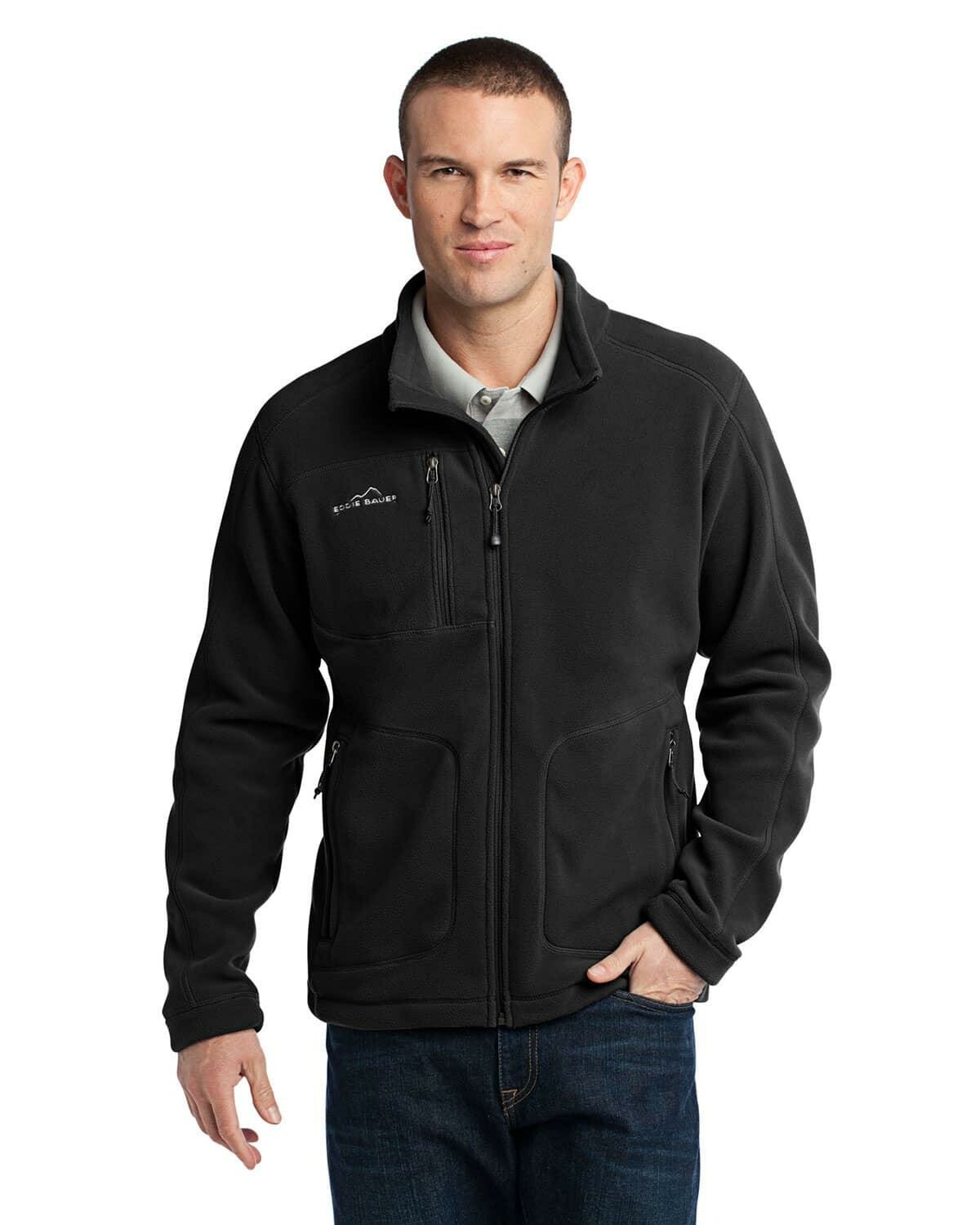 Custom Eddie Bauer EB230 Mens Wind Resistant Full Zip Fleece Jacket