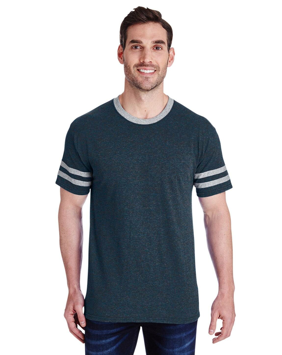 Ringer Tee Blank T Shirts for Men Crew Neck Triblend Performance