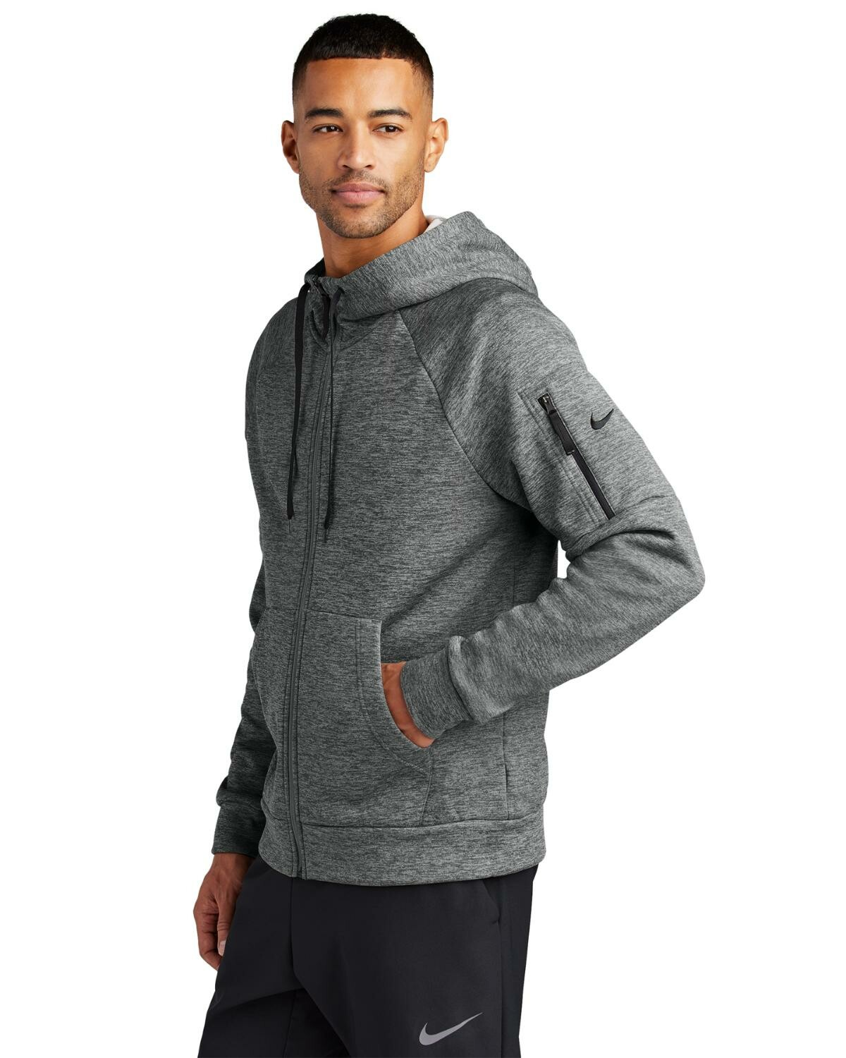 Nike [NKAH6268] Therma-FIT Textured Fleece Full-Zip Hoodie