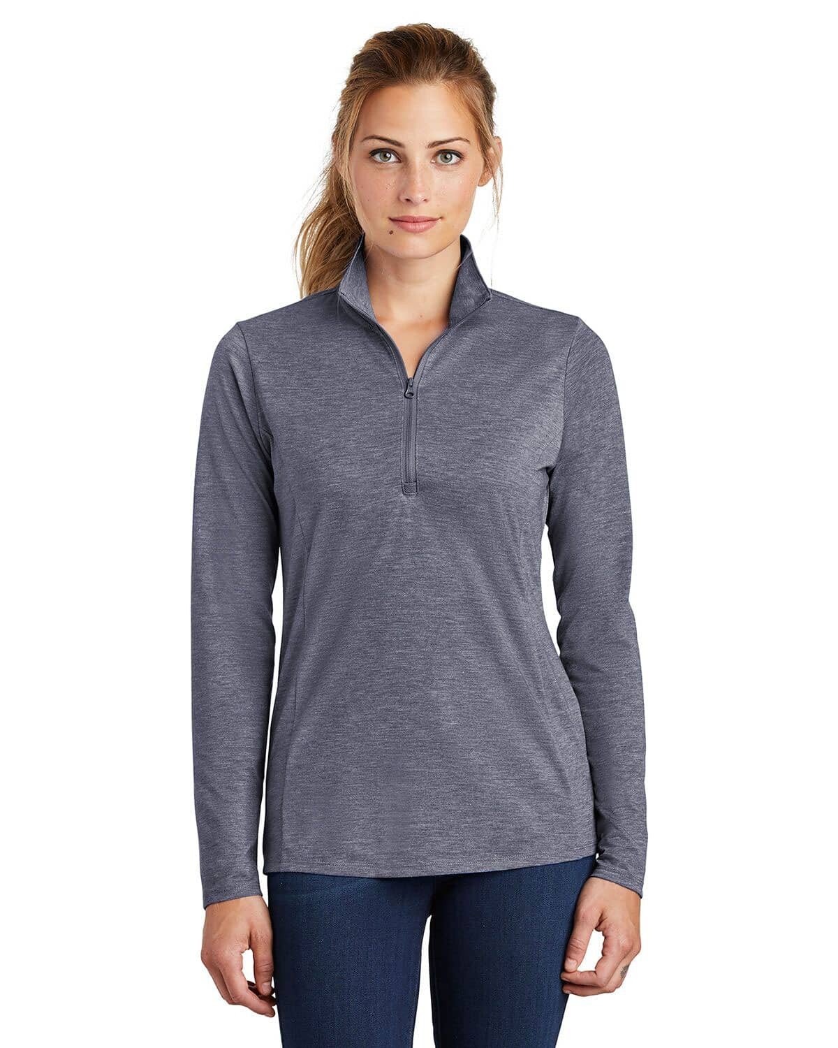 Sport-Tek® Ladies Sport-Wick® Stretch 1/4-Zip Pullover Charge Green S :  : Clothing, Shoes & Accessories
