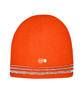 CornerStone CS804 Lined Enhanced Visibility with Reflective Stripes Beanie