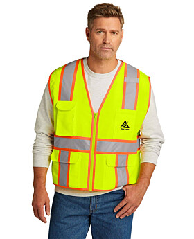CornerStone CSV105 ANSI 107 Class 2 Surveyor Zippered TwoTone Vest