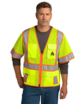 CornerStone CSV106 ANSI 107 Class 3 Surveyor Mesh Zippered TwoTone Short Sleeve Vest