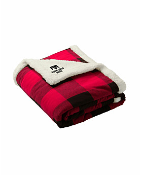 Port Authority BP43 Flannel Sherpa Blanket