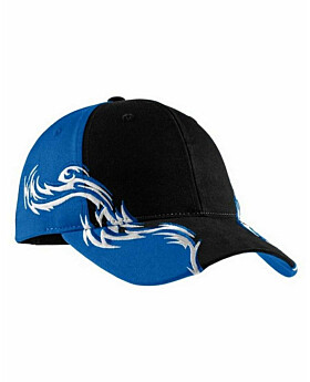 Port Authority C859 Colorblock Racing Cap with Flames