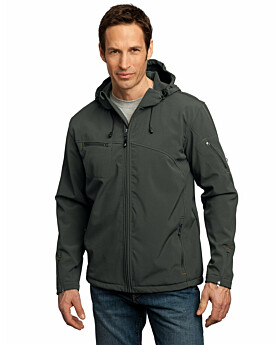 Port Authority J706 Textured Hooded Soft Shell Jacket