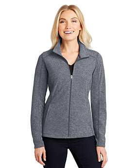 Port Authority L235 Ladies Heather Microfleece Full-Zip Jacket