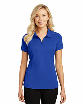 Port Authority L580 Ladies Pin Mesh Zip Polo