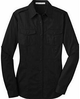 Port Authority L649 Ladies Stain-Resistant Roll Sleeve Twill Shirt