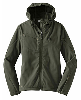 Port Authority L706 Ladies Textured Hooded Soft Shell Jacket