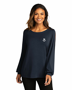 Port Authority LK5600 Ladies Luxe Knit Jewel Neck Top