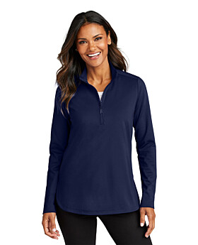 Port Authority LK880 Ladies C-FREE  Double Knit Quarter Zip
