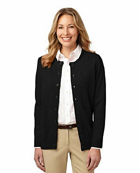 Port Authority LSW304 Ladies Value Jewel-Neck Cardigan