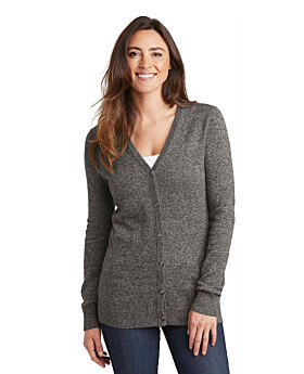 Port Authority LSW415 Women Marled Cardigan Sweater