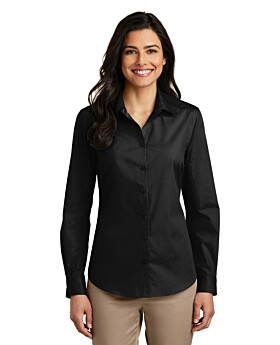 Port Authority LW100 Ladies Long Sleeve Carefree Poplin Shirt