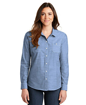 Port Authority LW380 Women Slub Chambray Shirt
