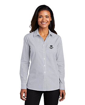 Port Authority LW644 Ladies Broadcloth Gingham Easy Care Shirt