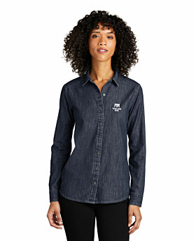 Port Authority LW676 Ladies Long Sleeve Perfect Denim Shirt
