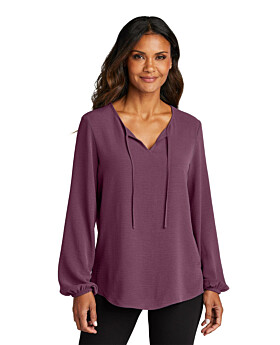 Port Authority LW714 Ladies Textured Crepe Blouse