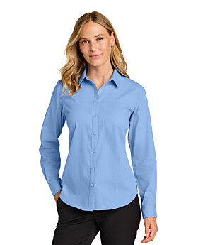 Port Authority LW816 Womens Long Sleeve Nailhead Easy Care Shirt