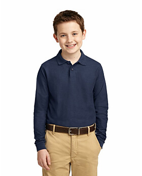 Port Authority Y500LS Youth Long Sleeve Silk Touch Polo