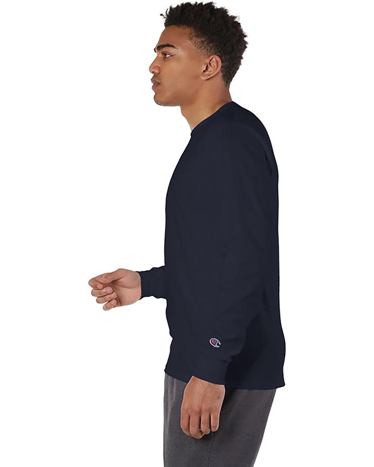 Champion CC8C Mens Long Sleeve T Shirt Buy Blank or Print Logo