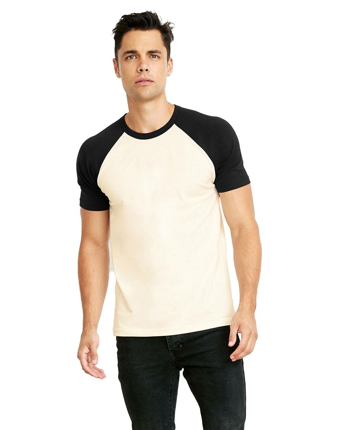 【CPGN STUDIO】Nesca Club Raglan Short Sleeve T-shirt next-level_n3650_natural-black.jpg