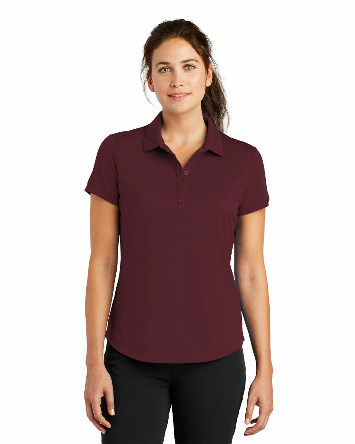 Nike Ladies Dri Fit Players Modern Fit Polo. 811807 Black L