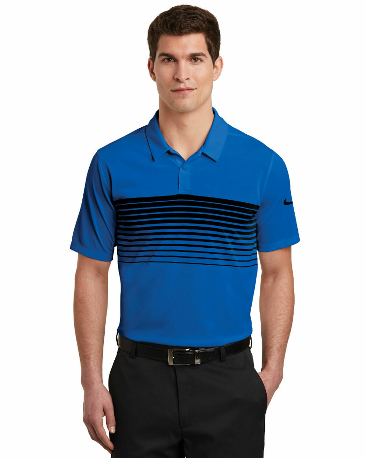 Nike Golf NKAA1855 Men Nike Dri FIT Chest Stripe Polo