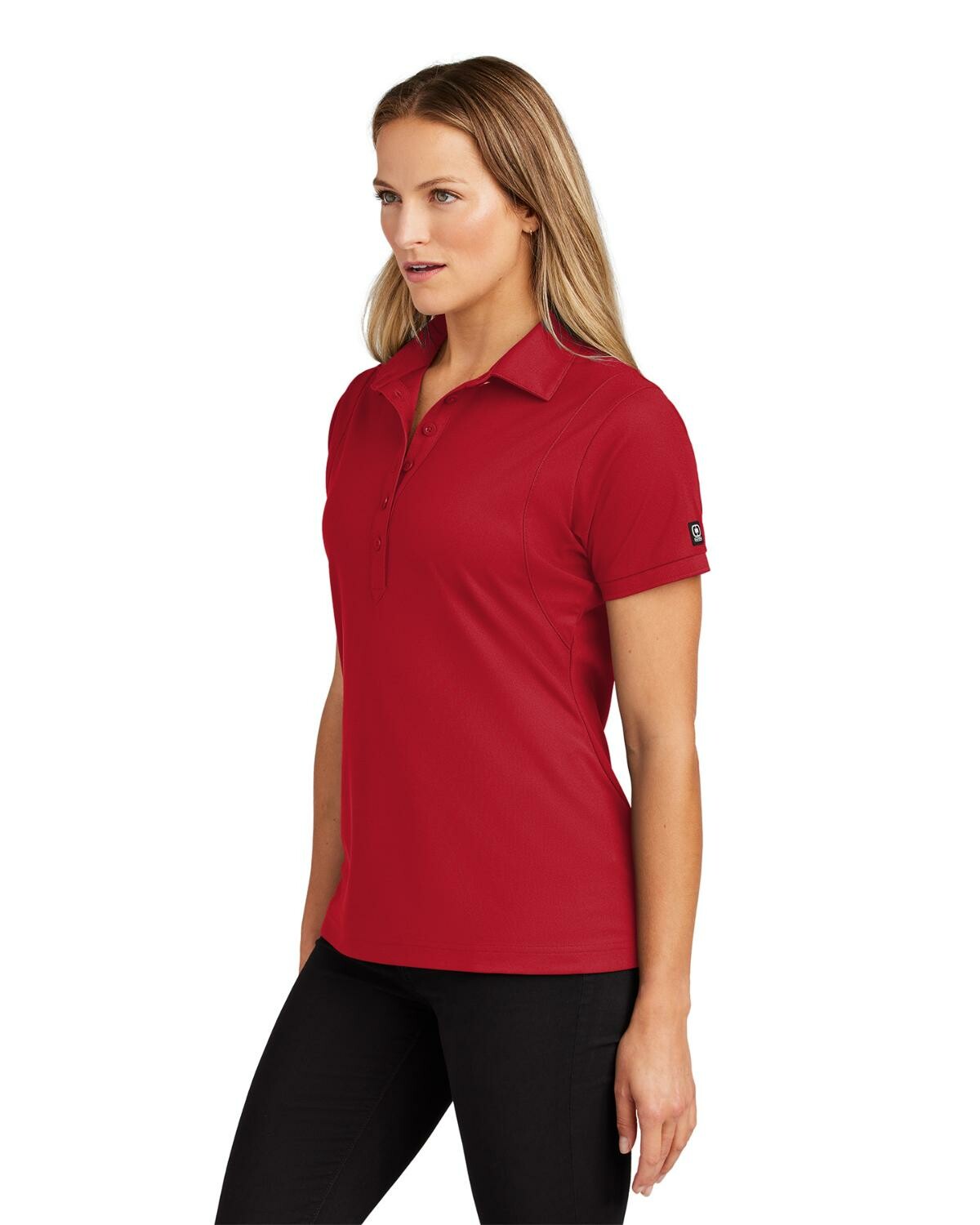 Red polo shirt womens outfit store