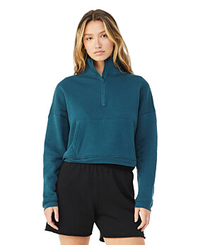 Bella + Canvas 3953 Ladies Sponge Fleece Half-Zip Pullover Sweatshirt