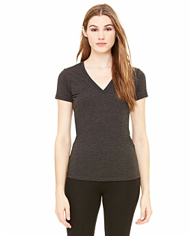 Bella + Canvas 8435 Ladies Triblend Short-Sleeve Deep V-Neck T-Shirt