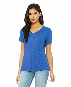 Bella + Canvas BC6415 Women Relaxed Triblend V Neck Tee