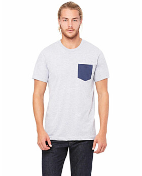 Bella + Canvas 3021 Mens Jersey Short-Sleeve Pocket T-Shirt