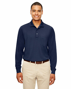 Core365 88192P Adult Pinnacle Performance Pique Long-Sleeve Polo with Pocket
