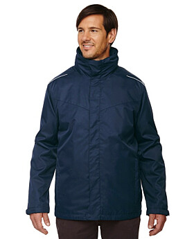 Core365 88205T Region Mens Tall 3-in-1 Jacket With Fleece Liner