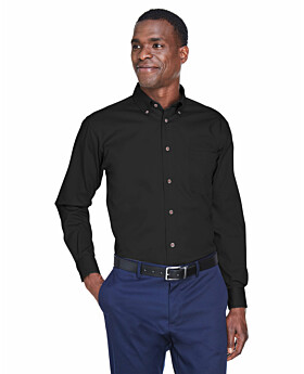 Harriton M500 Mens Easy Blend Long-Sleeve Twill Shirt Stain-Release
