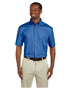 Harriton M500S Men's Easy Blend Twill Shirt with Stain-Release