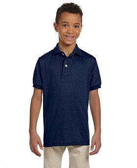 Jerzees 437YL Youth 50-50 Long-Sleeve Jersey Polo with SpotShield