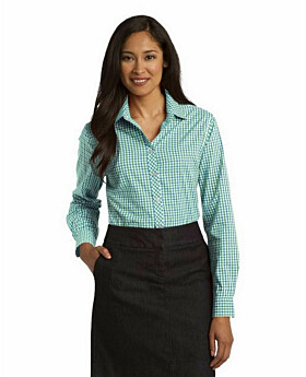 Port Authority L654 Ladies Gingham Easy Care Shirt