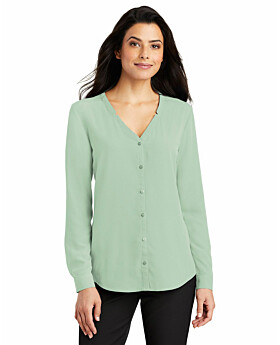 Port Authority LW700 Women Long Sleeve Button-Front Blouse