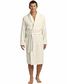 Port Authority R103 Checkered Terry Shawl Collar Robe