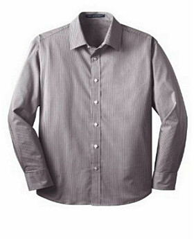Port Authority S647 Fine Stripe Stretch Poplin Shirt