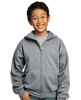 Port & Company PC90YZH Youth Full-Zip Hooded Sweatshirt
