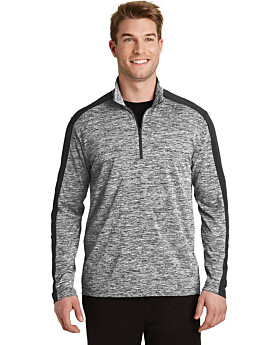 Sport-Tek ST397 Mens Posi Charge Electric Heather Color block 1/4 Zip Pullover