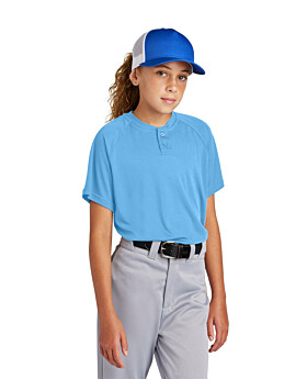 Sport-Tek YST359 Youth PosiCharge  Competitor  2-Button Henley